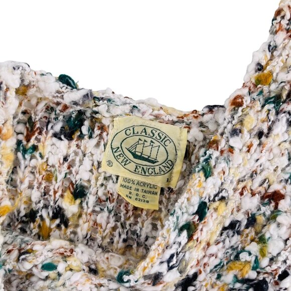 Classic New England Multicolor Speckled Knit Sweater - Picture 2 of 5